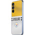 NFL Pittsburgh Steelers White Striped Galaxy A36 5G Skin